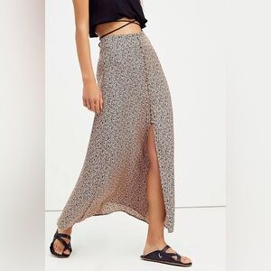 Free people sammy buttondown skirt in whisper blush